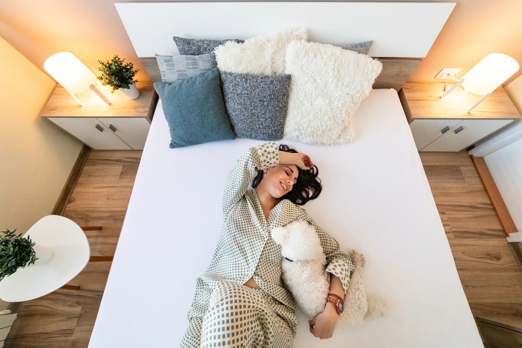 Couple sleeping peacefully
